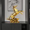 Brass Fortune Horse Feng Shui Statue – Symbol of Success, Prosperity & Career Advancement, Figurine for Home, Office Desk or Living Room, Gift for