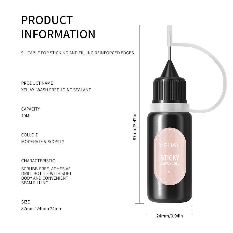 Непротираемый клей для ногтей со стразами, клей-заполнитель, герметик, УФ/светодиодное отверждение, долговечный инструмент для дизайна ногтей, для самостоятельного и профессионального использования в салонах