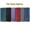 For Sony Xperia XZ1,Xperia XA2,Xperia XA1,Xperia 1 II,Xperia 10 II,Xperia 5 III...Luxury Calfskin PU Leather Flip Stand Wallet Phone Bag Case