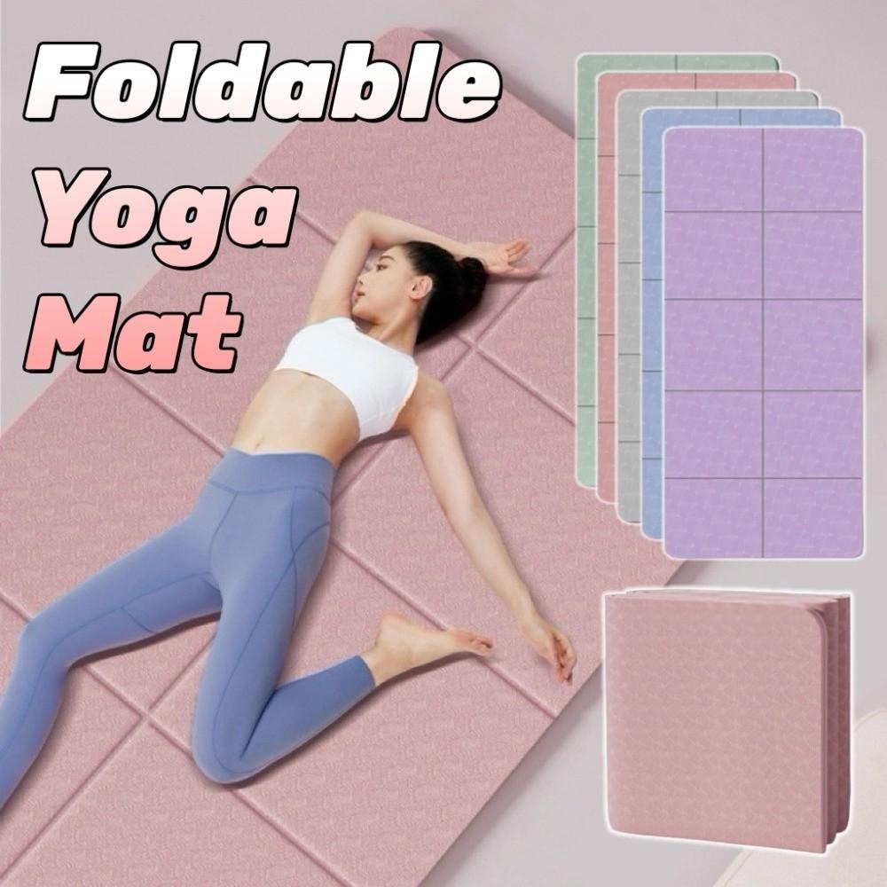 Non-slip Foldable Pilates Mat Multifunctional Fitness Cushion Foldable Yoga Mat  Beginner Workout