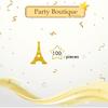 100pcs Eiffel Tower Confetti, Gold Glitter Paris Party Table Confetti, Paris French Theme Party Paper Scatters, Baby Shower/Bridal Shower Party Table