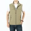 Spring and Autumn New Men's Casual Vest Green Stand-up Collar Quick-drying Breathable Fishing Photography Vest Men's Trend
