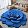 Peony Flower Carpet 3D Visual Flower Non-slip Bottom Floor Mat Absorbent Bathroom Mat