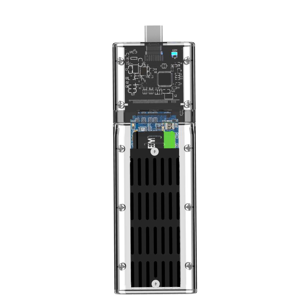 Прозрачный USB 3.0 корпус для SSD M.2 NGFF SATA