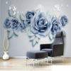 Simple Mural Relief 3d Butterfly Rose Wall Painting Living Room Bedroom Tv Background Home Decor Wallpaper