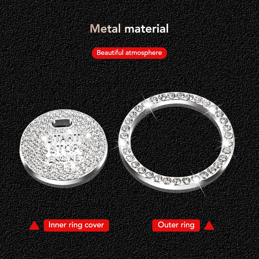 Кнопка запуска и остановки двигателя автомобиля, украшение с кристаллами для Renault Megane 2 3 Duster Logan Clio 4 3 Laguna 2 Sandero Scenic