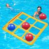 Inflatable Pool Toys Games Set Tic-Tac-Toe Inflatable Chessboard with 10 Balls Safe Play Fun Water Game for All Ages
