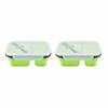 2PCS Silicone Collapsible Lunch Box 1000ml Portable Storage Bowl  For Outdoor Travel