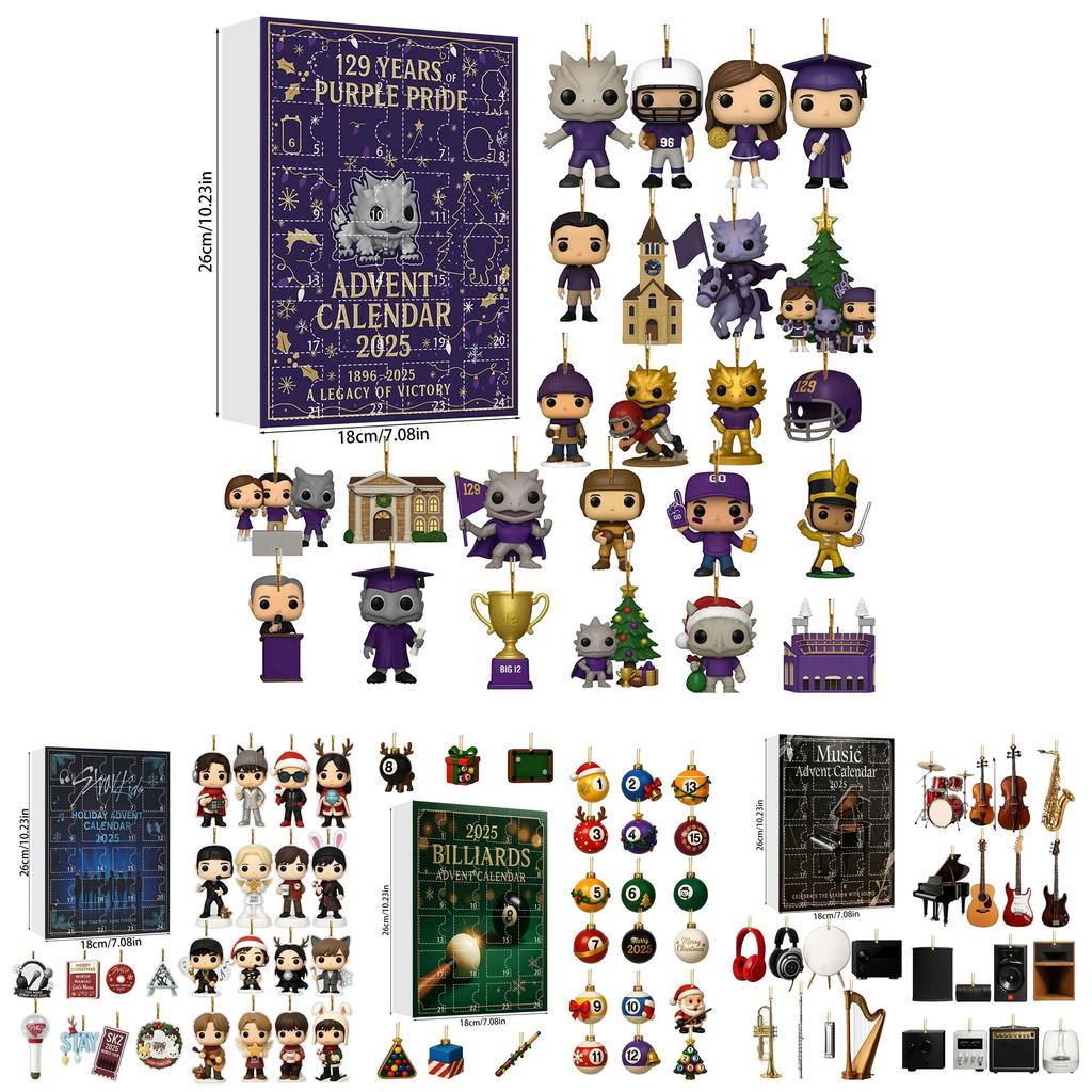 Рождественский адвент-календарь Stray Kids с 24 акриловыми украшениями для праздничного подарка