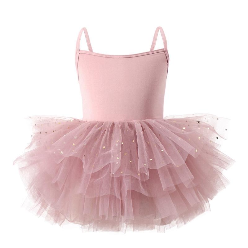 Girls' Sling Ballet Dress Fluffy Skirt Kids Dance Costume