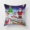 Creative Hand-Drawn Cartoon Christmas Pillow Cover Decorative Throw Cushion Case Living Room Car Holiday Home Decor