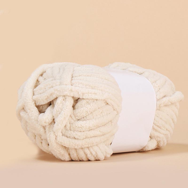 50g/ball Ice Strip Thread Yarn Colorful Coarse Wool Thread Chenille Thick Yarn for Hand Knitting DIY Crochet Scarf Hat Bib