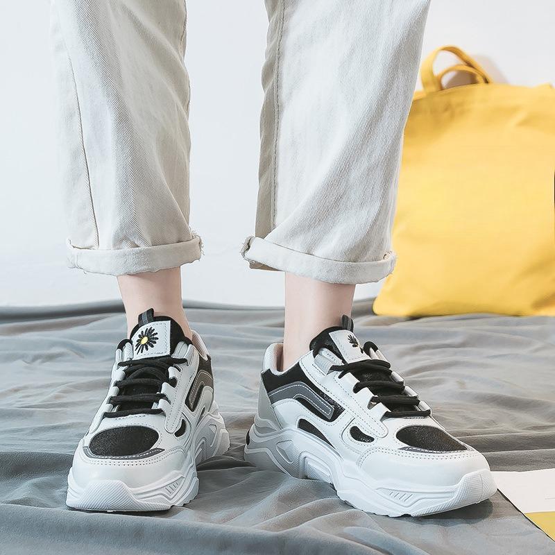 Новые кроссовки для пап, универсальные повседневные кроссовки на толстой подошве