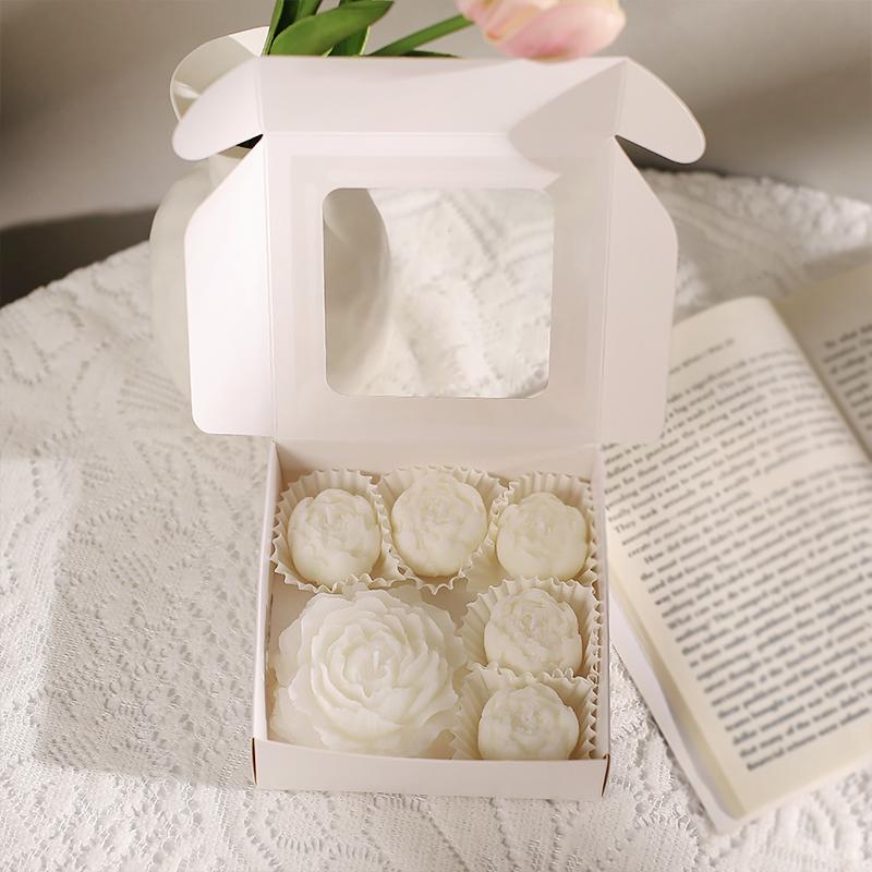 1 Набор Ароматерапия Компактный Ручной работы Романтический Набор Ремесленный Роза Премиум Подарок Ароматическая Свеча Элегантный