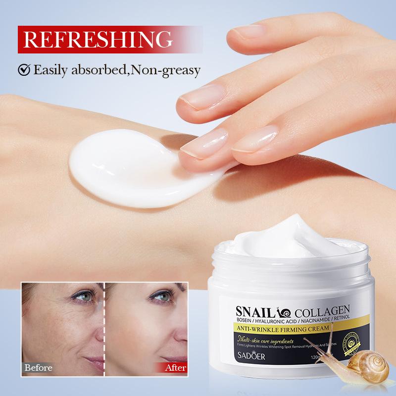 Крем против морщин с экстрактом улитки SADOER Collagen Firming Moisturizing Firming Cream