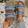 Fashion Women Slippers 2025 New Flats Platform Shoes Women Beach Casual Flat Sandals Bohemian Handmade Espadrilles Slippers Slides Women