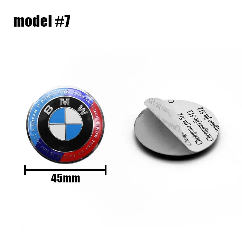 1Pcs 45mm 47mm Car Steering Wheel Emblem Decals Badge Sticker For BMW E46 E90 E60 F30 F10 E39 E36 E87 F20 E90 E70 M3 M5 M6 G20 M BM5