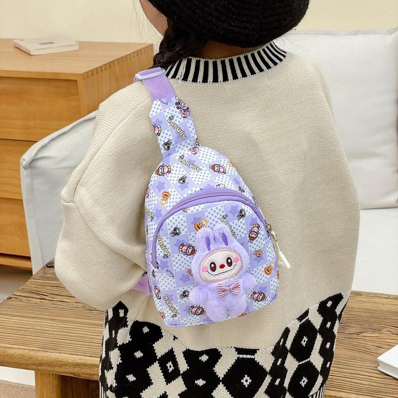 Plush Cozy Cartoon Radish Sling Backpack For Boys And Girls Breathable And Lightweight For Use Daily