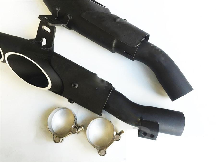 Мотоциклетная выхлопная система Двойная труба Слипон Средняя труба Для Kawasaki Z1000 10-17