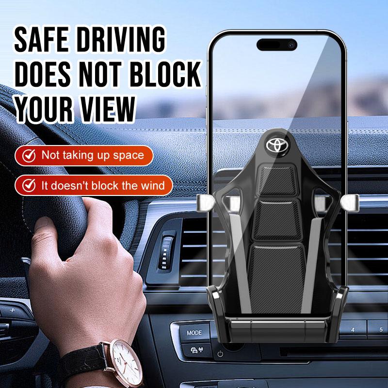 Car Phone Holder Racing Seat Design Mount Stand Suction Cup Smartphone Mobile for Toyota Corolla Prius Yaris Hilux CHR Camry Auris Camry Prius Prado