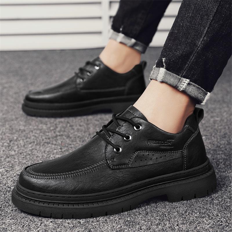 Fashion New Men Footwear Luxury Brand High Quality Oxford Shoes Men's Casual Lace Up Dress Shoes Genuine Leather Moccasins Office Shoes