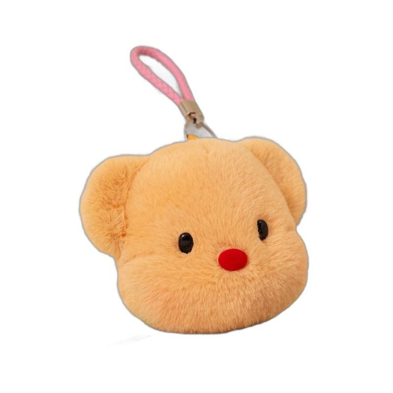 Bear Butter Plush Toy Keychain Coin Purse Headphone Bag Decorations Pendant