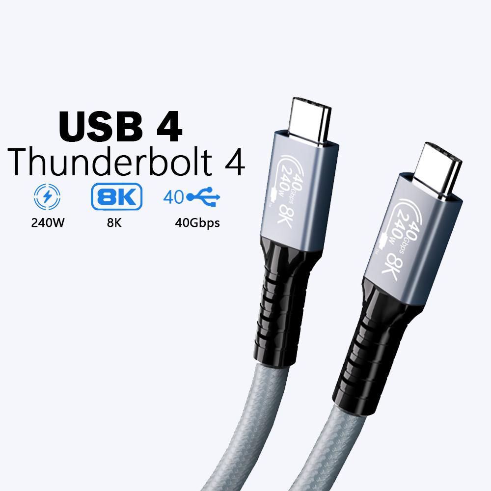 UGOURD USB4 Cable 40Gbps 240W Thunderbolt 4 Type C Fast Charging Cable Thunderbolt3 USB C to C Data Transfer Cable For EGPUGood product