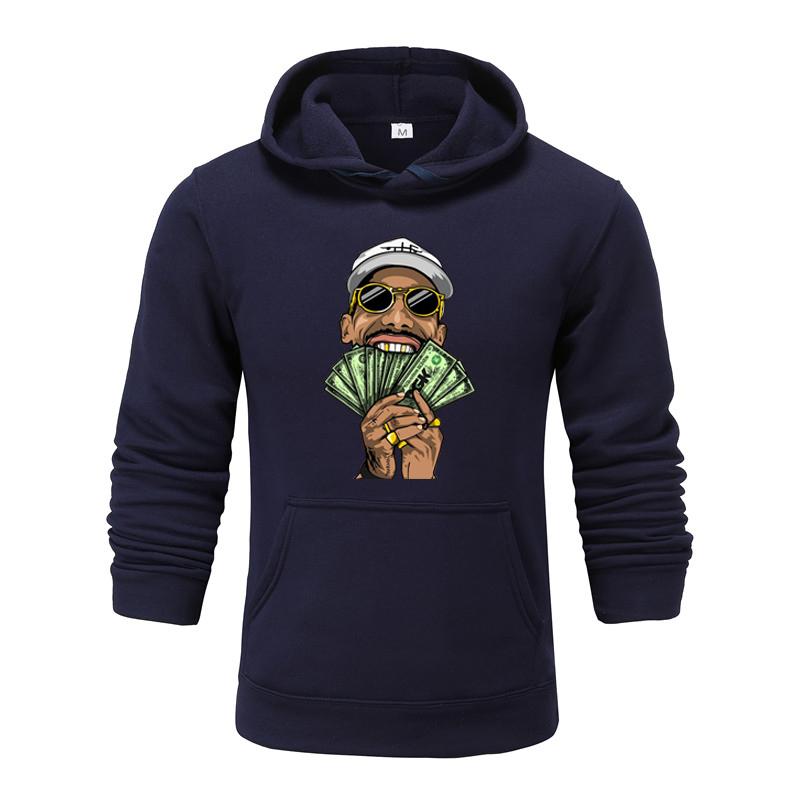 Осень и зима, новая персонализированная одежда с принтом доллара для мужчин и женщин, толстовка с капюшоном для любителей, пуловер для бега, спортивная толстовка