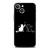 Кот Линия Черные Коты Чехол для Телефона Для iPhone 17 16 15 Pro Max 11 12 13 14 7 8 Plus SE 2020 X XR XS Чехол Мягкий Черный