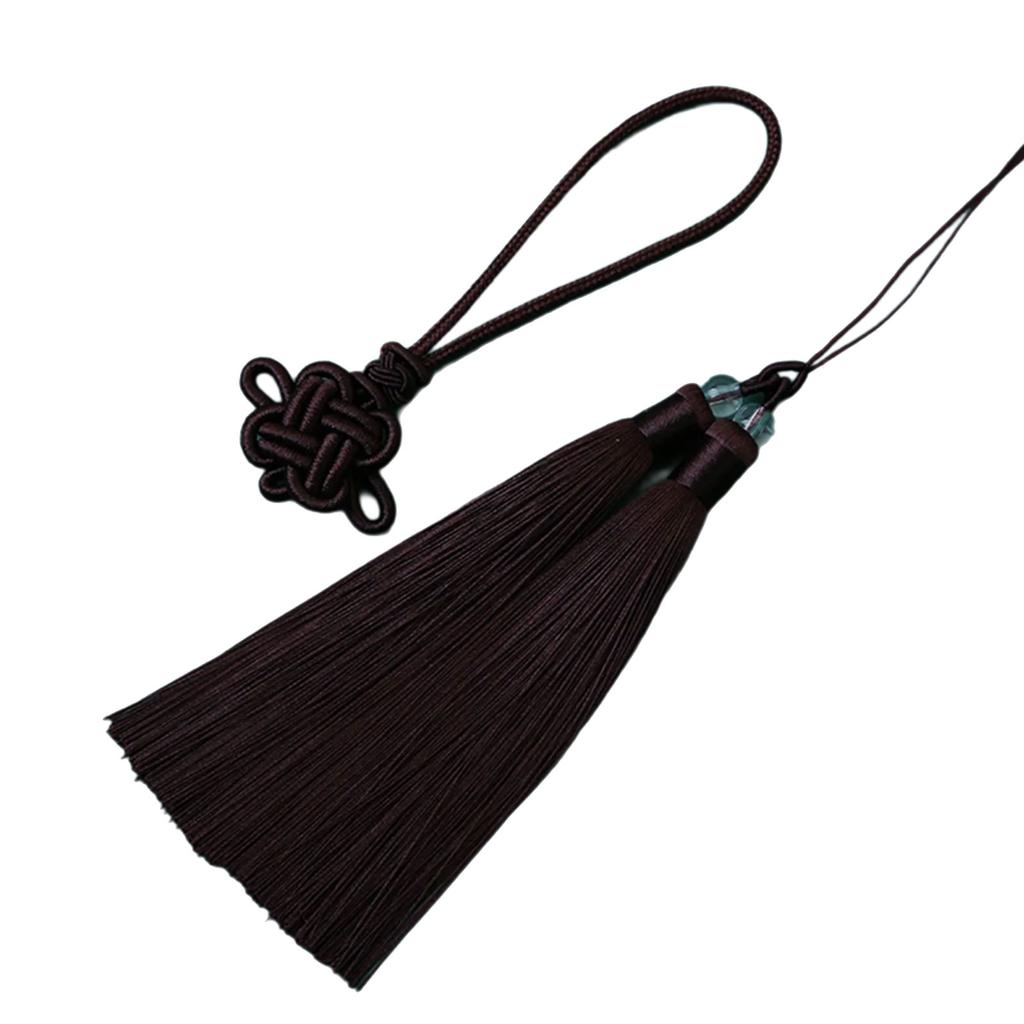 Кисточки в виде традиционного китайского узла для праздничного украшения, подвески для салона автомобиля, двухцветная подвесная веревка, декоративная подвеска