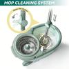 Швабра с вращением на 360° и ведро с отжимом - Система для мытья пола из нержавеющей стали, Набор швабры из микрофибры с легким отжимом без помощи рук для твердых пород дерева