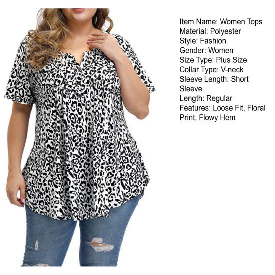 Женские топы с V-образным вырезом, коротким рукавом, туника, рубашка с пуговицами, свободный крой, повседневная пляжная блузка, повседневная одежда