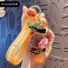 Мультяшная бутылочка с плавающей жидкостью и блестками (песочные часы) подвеска для ключей милый модный брелок для ключей автомобиля Брелок