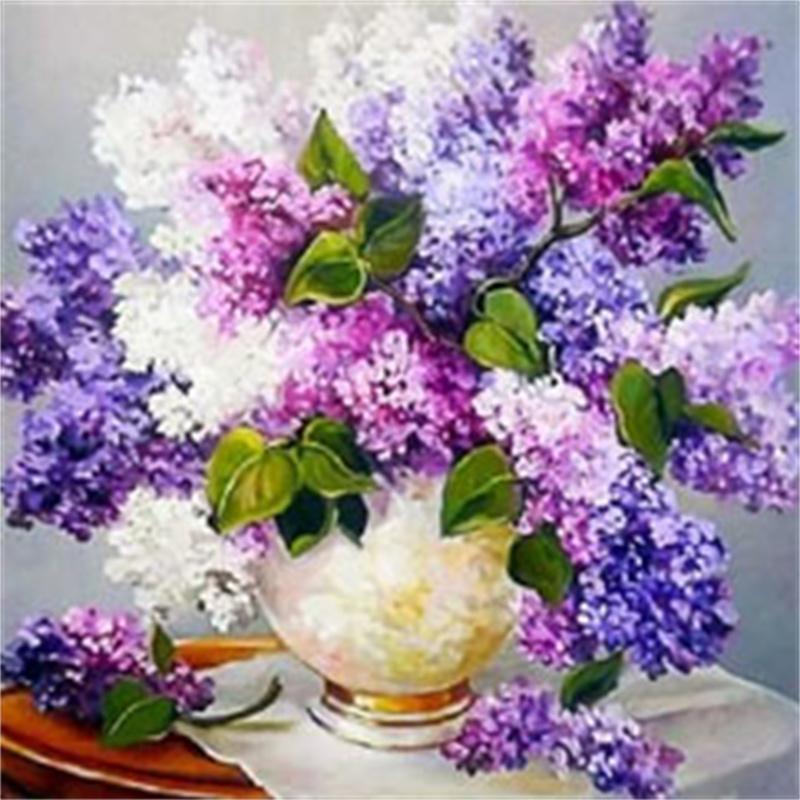 DIY Diamond Painting Flowers Cross Stitch Kit Mosaic Art Diamond Painting Full Circle/Square Diamond Home Decoration