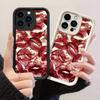 JT1 Абстрактная работа с красными губами Чехол для телефона для iPhone 17 16 Pro Max Samsung S26 Ultra A17 A26 A07 Xiaomi Redmi Note 14 Pro Plus Мягкий чехол-бампер из ТПУ