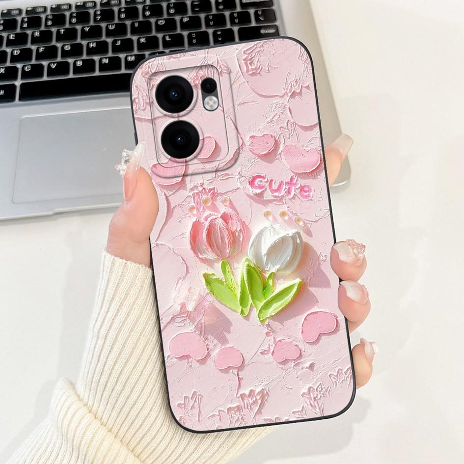 Чехол для Oppo Reno 13F 2025 Милый Кролик Панда Цветок Мягкий Силикон Ударопрочный Чехол для OPPO Reno13 FS Fundas RENO13F Чехол для Телефона