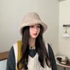 1Pc Strap Windproof Fisherman Hat Versatile Ear Protection Warm Bucket Hat Velvet Lamb's Wool