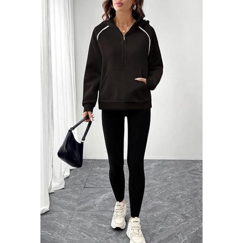 JKASHDK Женские модные повседневные однотонные худи и свитшоты с капюшоном и длинными рукавами с принтом