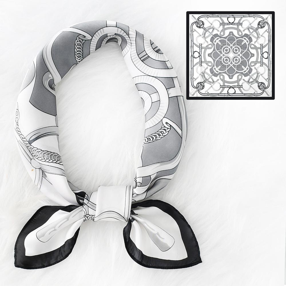 Women'S New Fashionable Atmosphere Simulation Silk Scarf Neck Protection Scarf Spring Summer Autumn Square Scarf