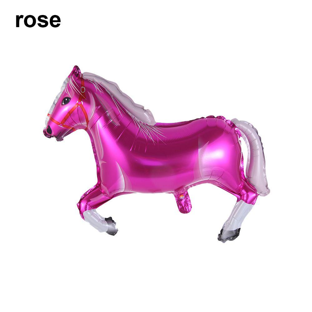Принадлежности для детского праздника, дня рождения, надувные игрушки, воздушный шар в виде лошади, алюминиевый шар в форме лошади