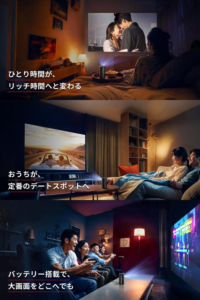 Проектор Anker Nebula Capsule 3 с Google HD 200 ANSI люмен Максимум 120 дюймов Динамик 8 Вт Автоматическое предотвращение препятствий Вертикально и горизонтально