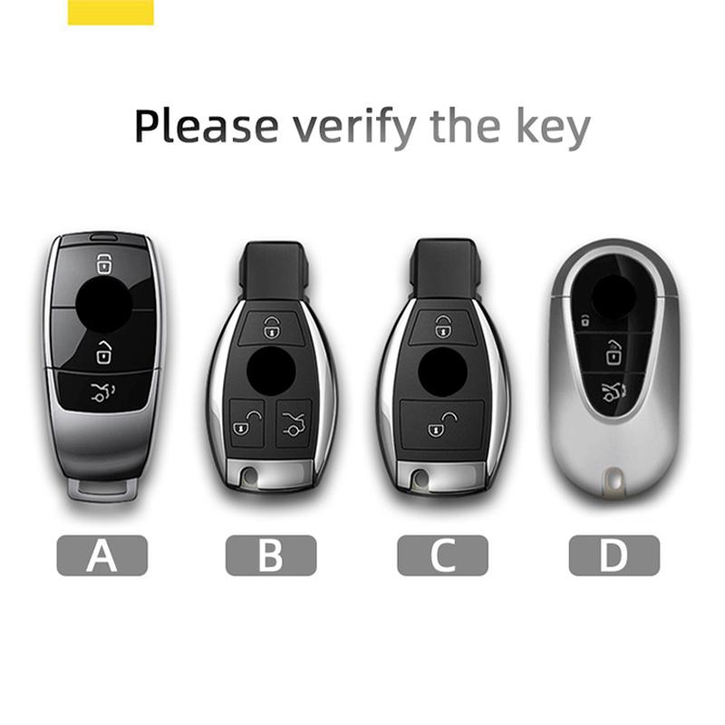 Чехол для автомобильного ключа в стиле сплава, чехол-брелок для Mercedes Benz ABCEG Class C200 C300 E350 W205 E260L GLK A45 AMG BGA аксессуары