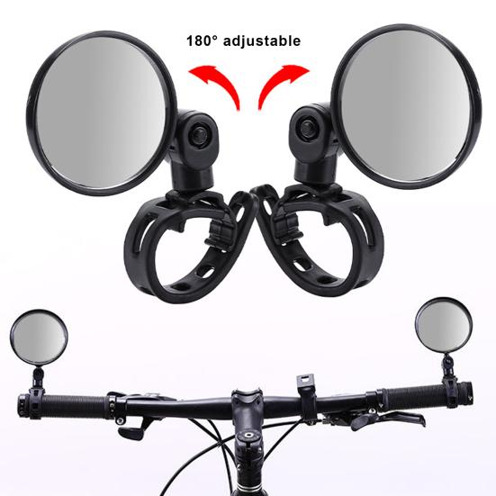 Зеркало заднего вида на руле велосипеда Широкоугольное универсальное простое в установке регулируемое выпуклое зеркало на руле Зеркало для велосипеда