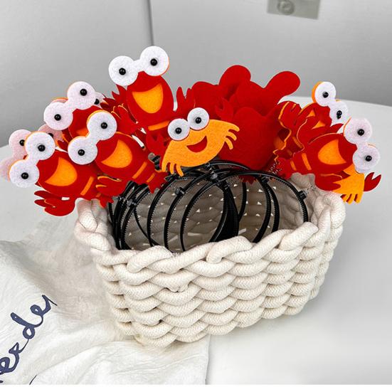 Забавный декор в виде краба, повязка на голову, весенний дизайн, повязка для волос с животными, обруч для волос с изображением краба, реквизит для фотосессии, аксессуары для волос