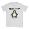 Мужские футболки Club Penguin Never Forget, хлопковая одежда, забавная футболка с коротким рукавом и круглым вырезом, футболки больших размеров