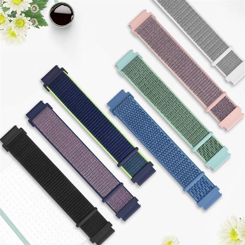 20mm/22mm Nylon Loop Watch Band For Amazfit GTS/4/2/2e/3/GTS2 Mini/GTR 4/3 pro/GTR2/2e/stratos 2/3 Bracelet Amazfit Bip-u Strap