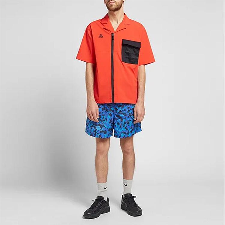 Nike Мужские рубашки ACG Красная Кубинская воротник Умеренная Другое CI0415-634