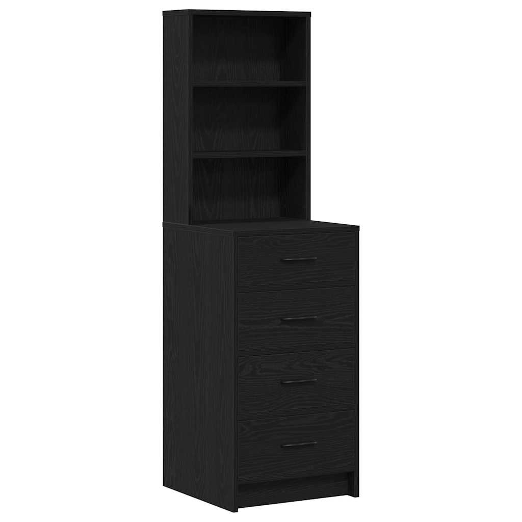 Makeup Table 2 pcs Black 50 x 41 x 135 cm Engineered Wood
