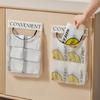 kitchen Wall Mount Mesh Storage Bag Garbage Bag Holder Plastic Shopping Bags Dispenser Sundries Bag Plastic Wrap, Shopping Bag