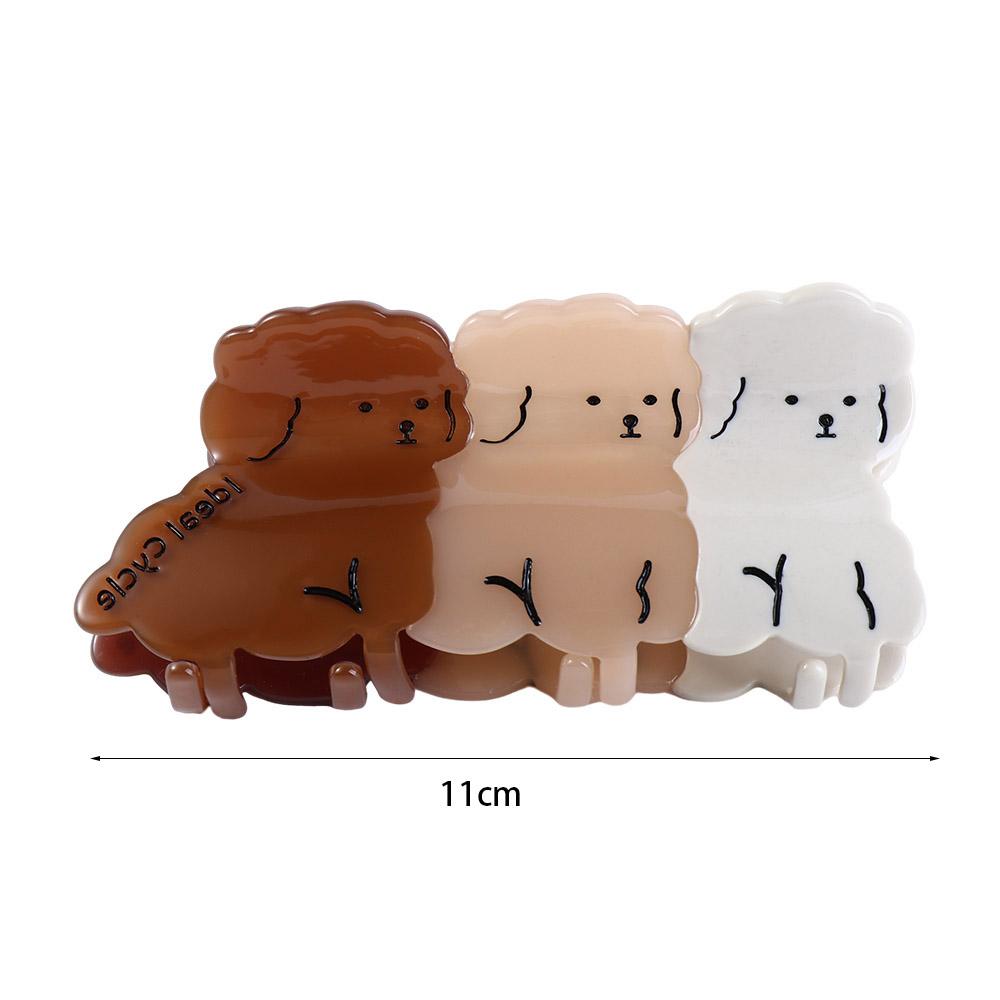 Ins Large Hairpin For Girls Women Hair Clip Puppy Dog Acetate Dog Hair Claw Korean Shark Clip